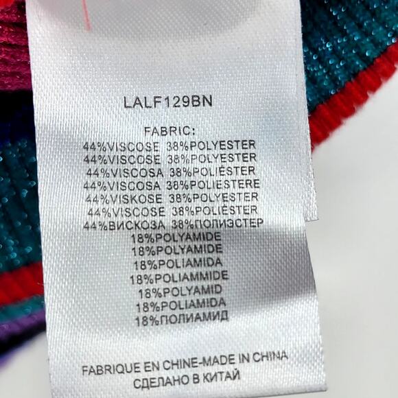 Molly Bracken Women's Striped Knitted Turtleneck Sweater Size XS - Picture 3 of 4